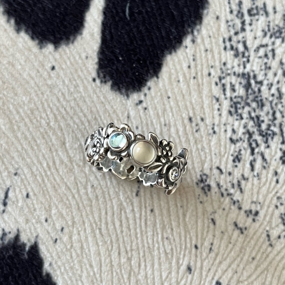 Pandora Moonstoneflower Ring/Nature Serenity Ring